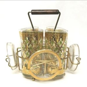 Rare Mid Century Modern Highball Glasses Set Valencia by Culver